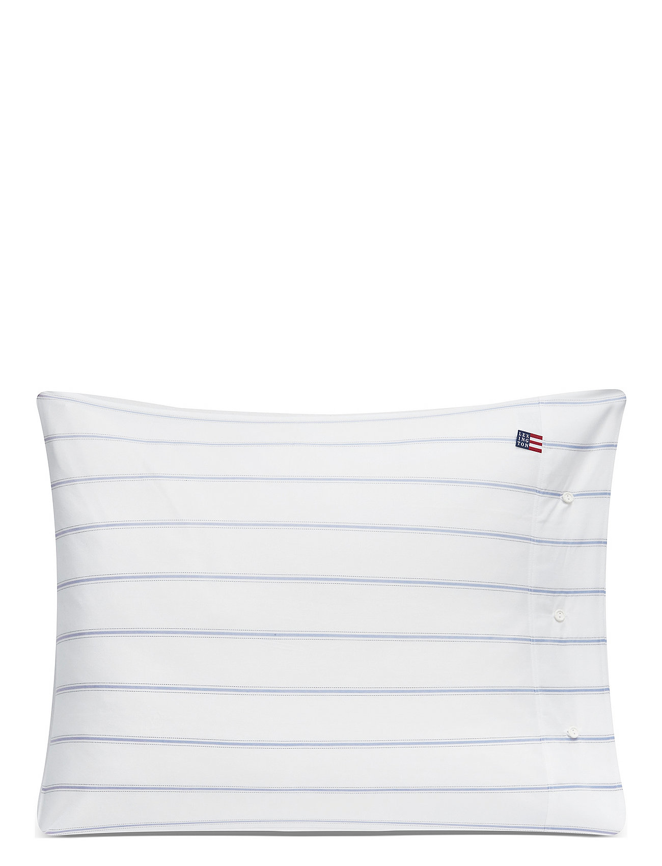 LEXINGTON Einrichtung Weiß/Blau Gestreift Lyocell/Baumwolle Pillowcase Weiß - 80X80 - Unisex