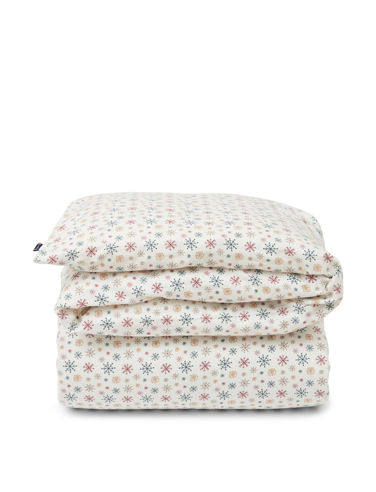LEXINGTON Einrichtung Weiß/Multi Snowflake Printed Flannel Set Patterned - 240X220/60X70X2 - Unisex
