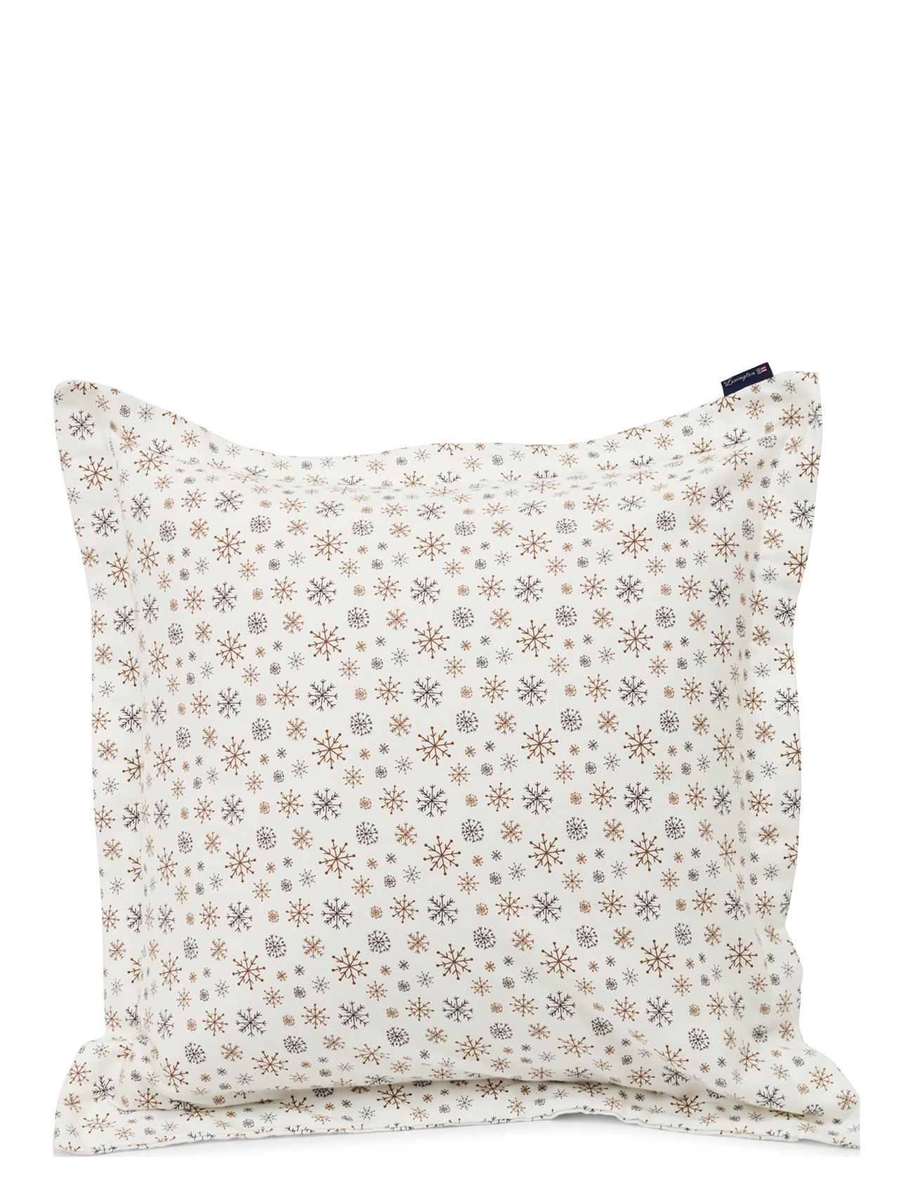 LEXINGTON Einrichtung Weiß/Beige Snowflake Printed Flannel Pillowcase Patterned - 40X40 - Unisex