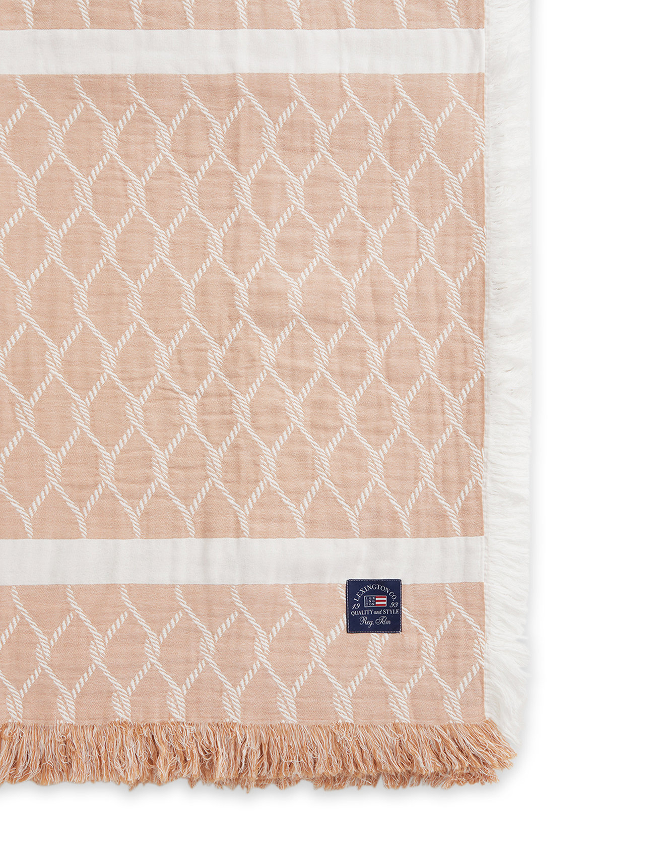 Lexington Home Striped Rope Structured Cotton Bedspread, 260X240, Beige, Sengetekstiler > Sengetæppe, Unisex