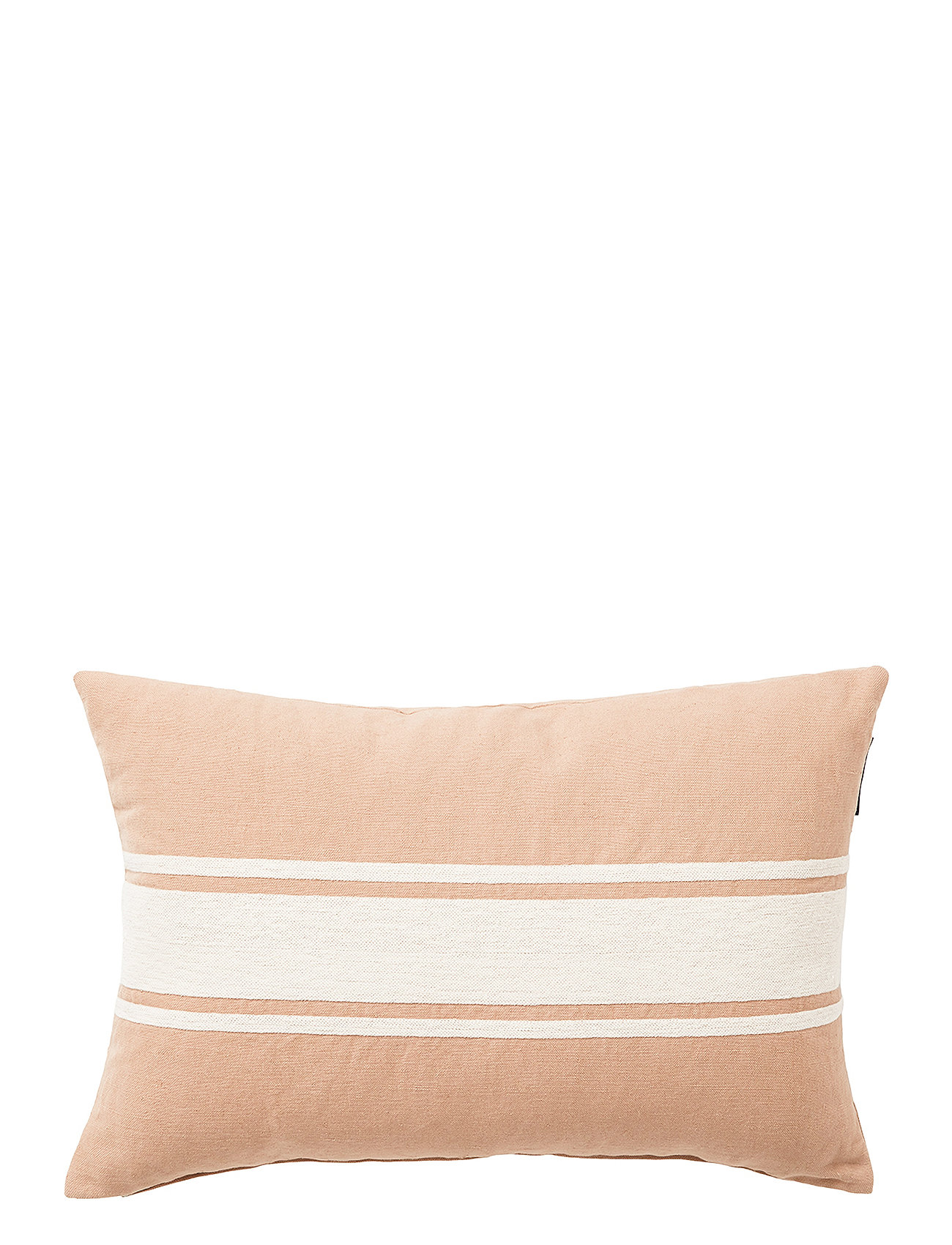 Embroidery Center Striped Linen/Cott 60X40 Pillow Home Textiles Bedtextiles Pillows Beige Lexington Home