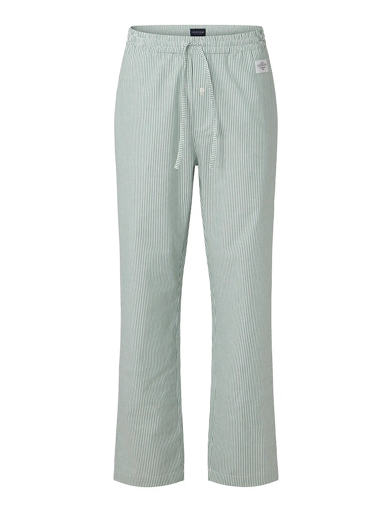 LEXINGTON Einrichtung Konrad Oxford Gestreift Pajama Hosen Grün - XXL - Herren