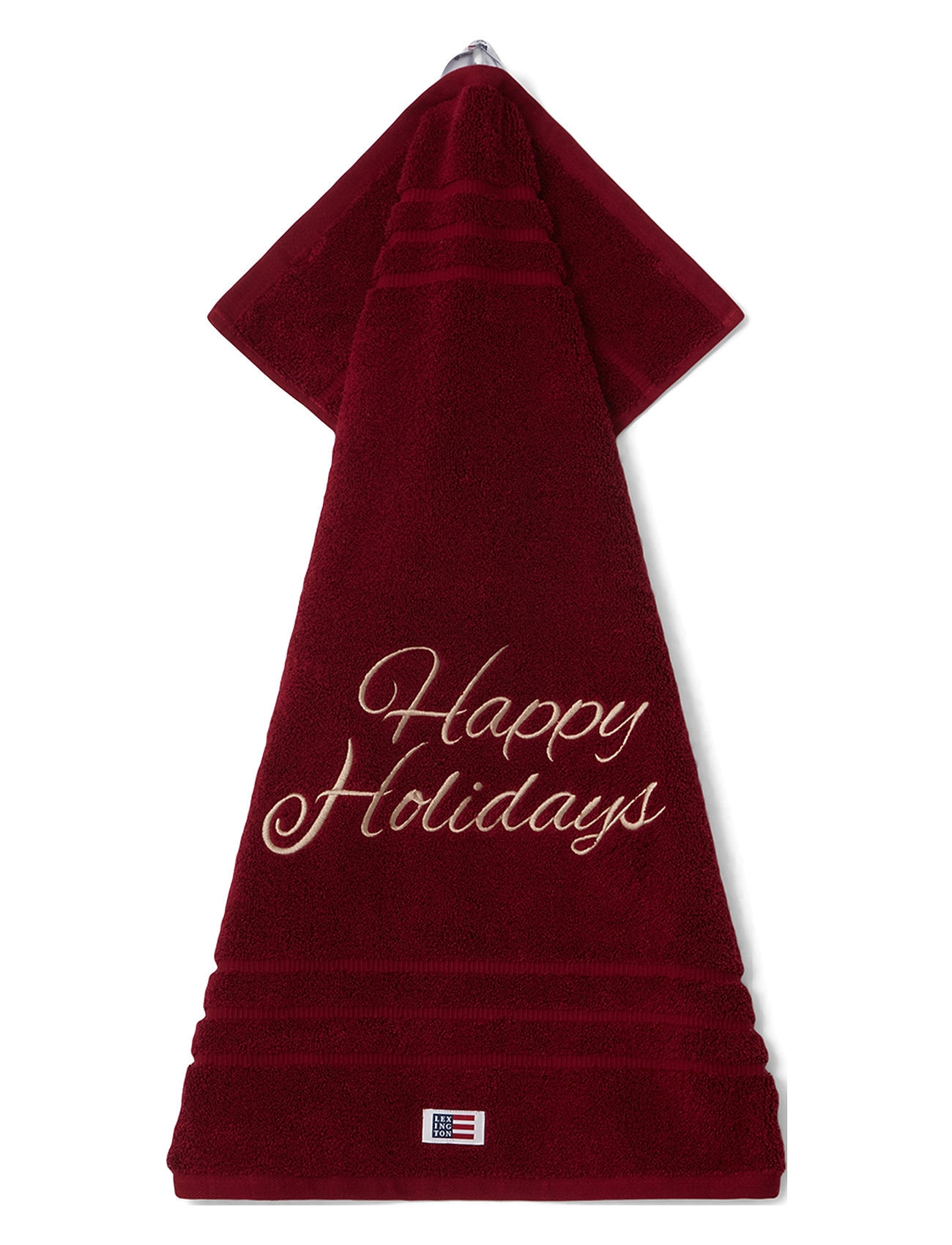 Lexington Home Original Towel Wine Happy Holidays Röd