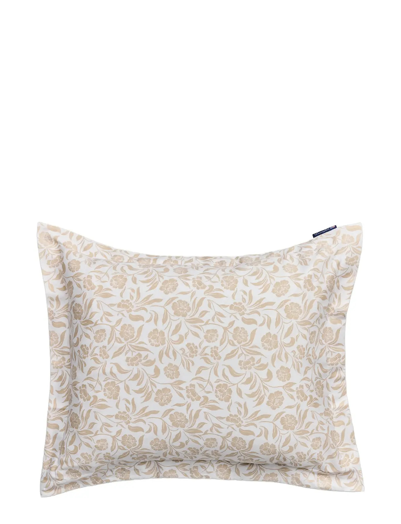 LEXINGTON Einrichtung Weiß/Beige Flowers Baumwolle Sateen Pillowcase Beige - 50X75 - Unisex