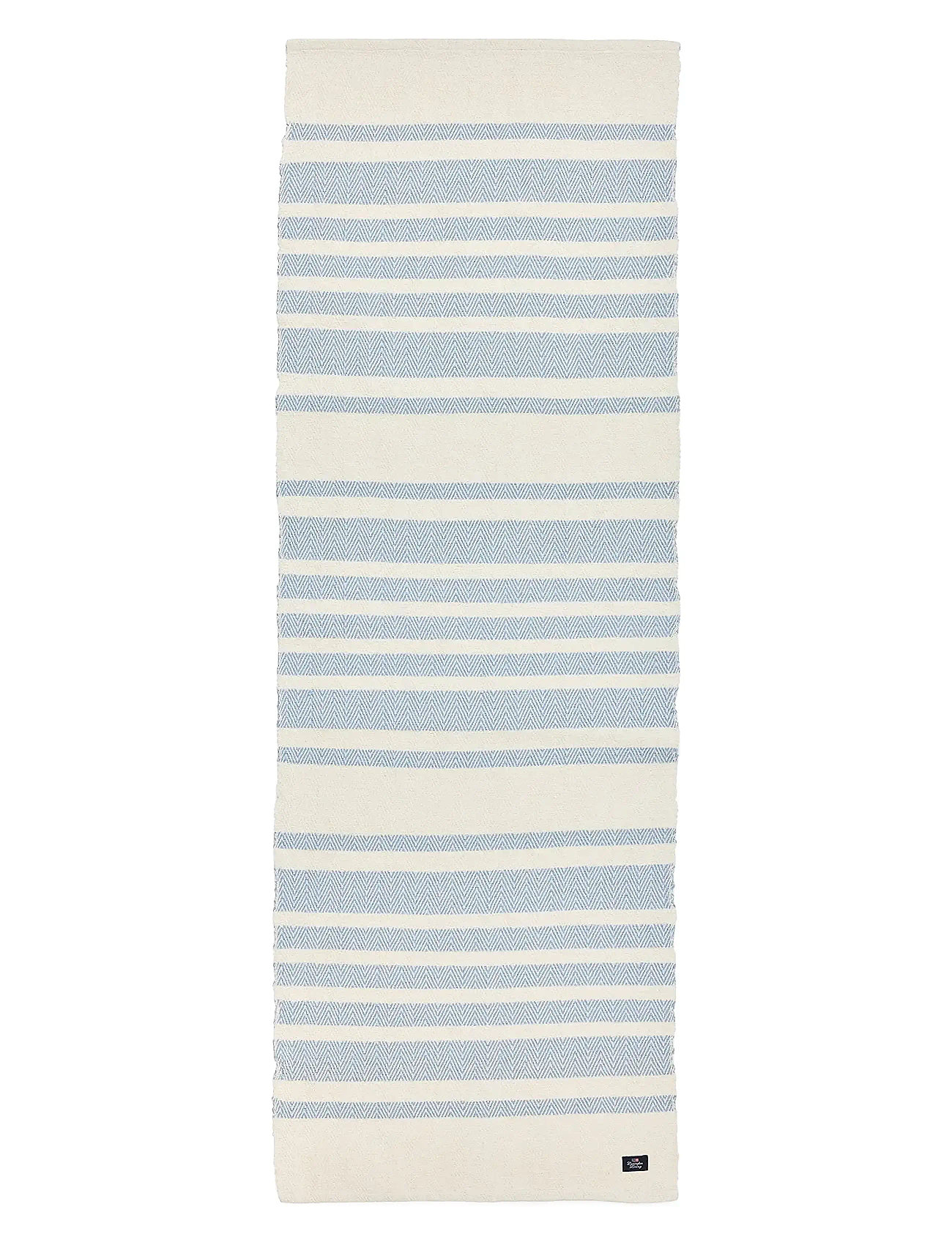 LEXINGTON Einrichtung Gestreift Organic Baumwolle Herringbone Runner Blau - 50X250 - Unisex