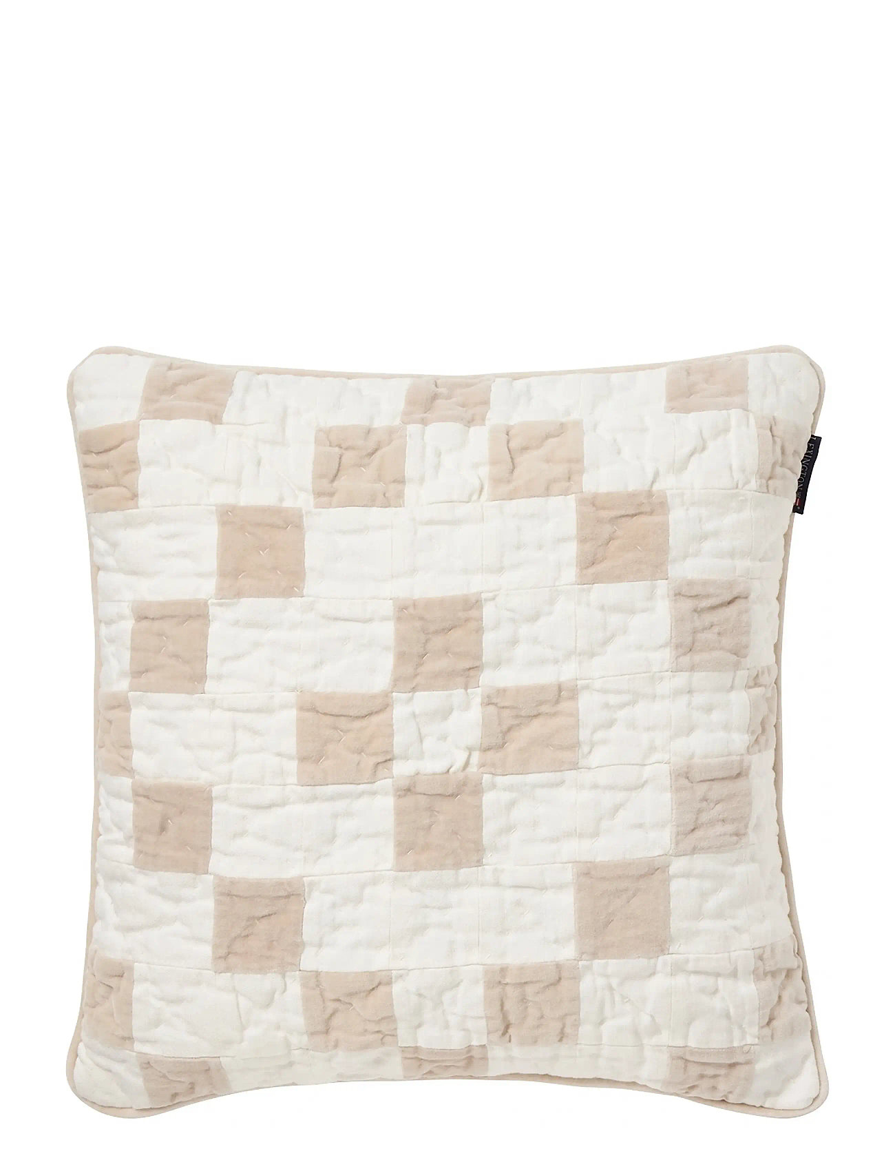 Lexington Home Patchwork Organic Cotton Pillow Cover, 50X50, Beige, Puder & Tæpper > Pudebetræk, Unisex