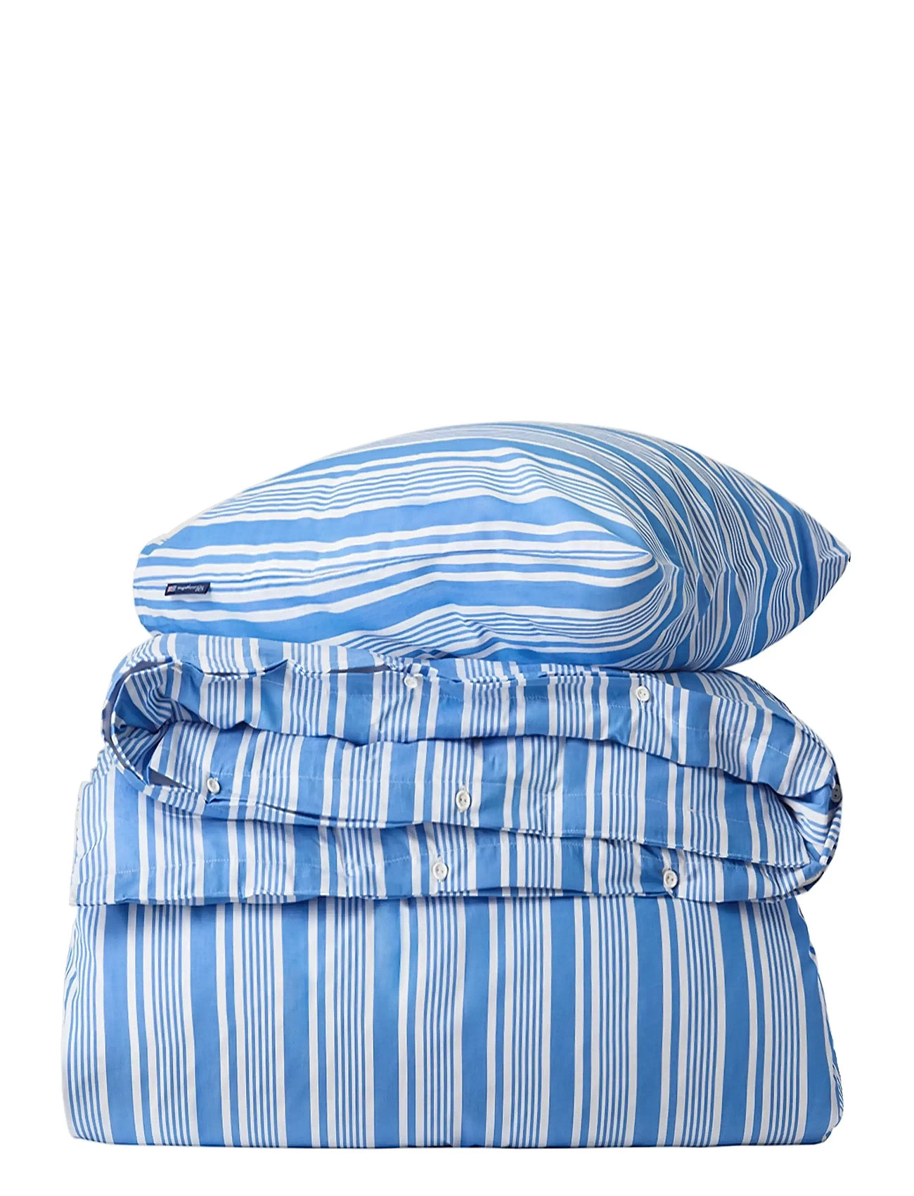 LEXINGTON Einrichtung Blau/Weiß Gestreift Baumwolle Poplin Bed Set Blau - 260X240/65X65X2 - Unisex