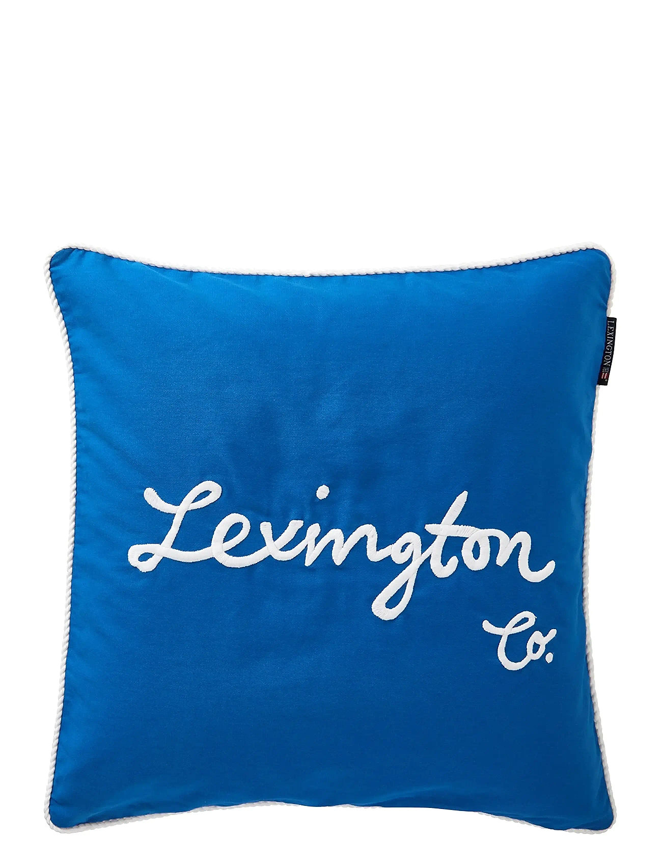 LEXINGTON Einrichtung Logo Organic Baumwolle Twill Pillow Cover Blau - 50X50 - Unisex