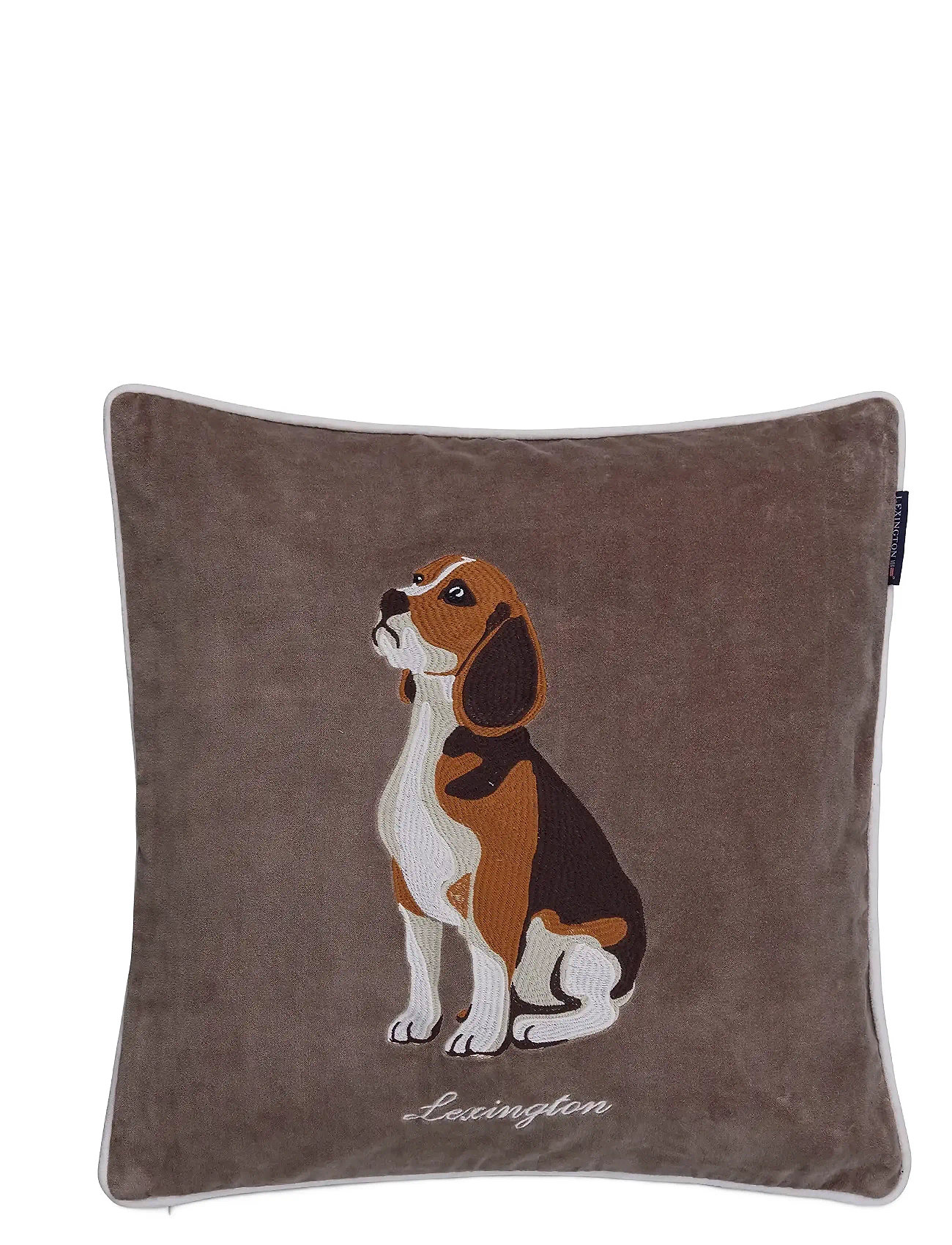 Lexington Home Dog Organic Cotton Velvet Pillow Cover, 50X50, Brown, Puder & Tæpper > Pudebetræk, Unisex