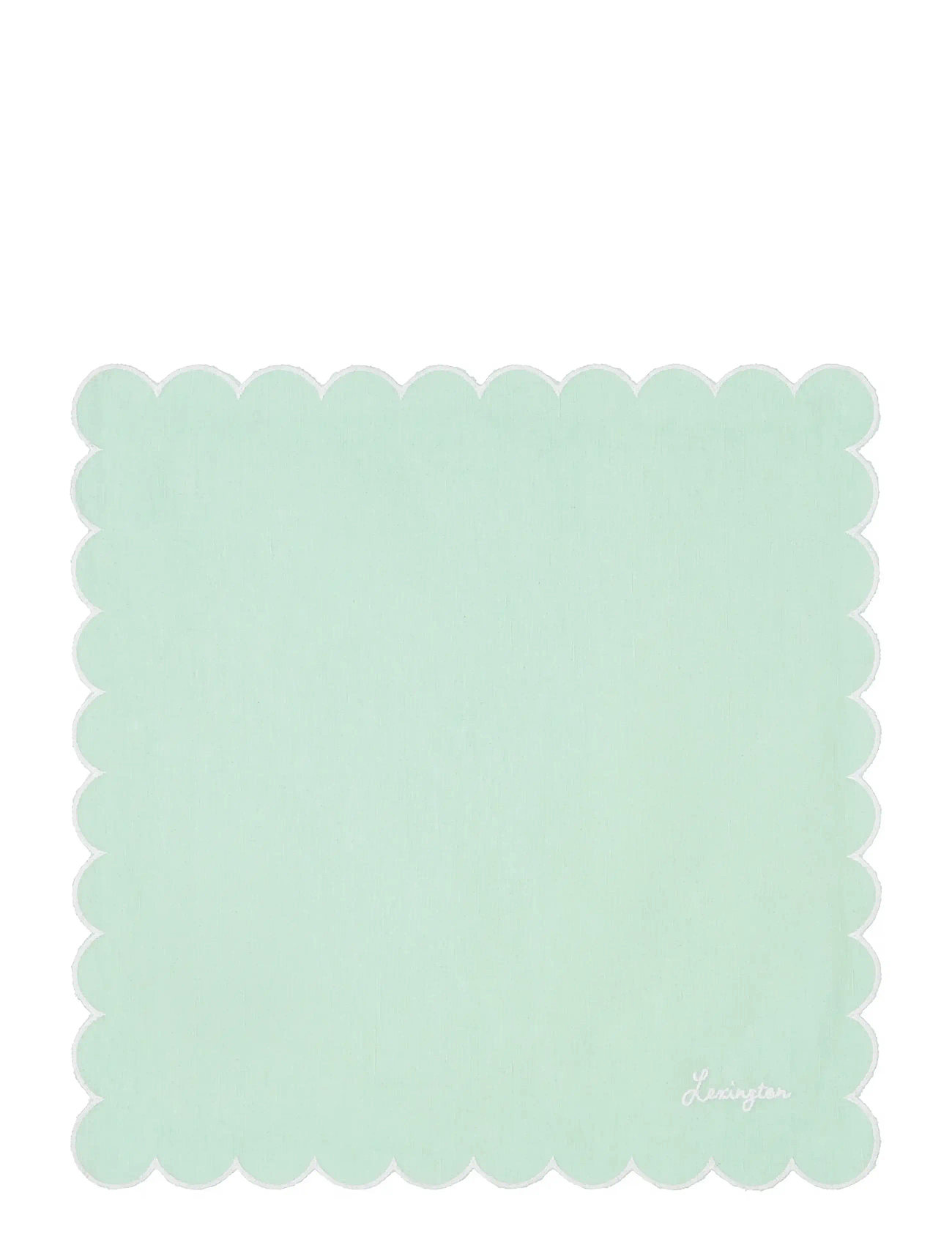 Lexington Home Scallop Linen/Cotton Napkin, 40X40, Green, Servietter > Stofservietter, Unisex