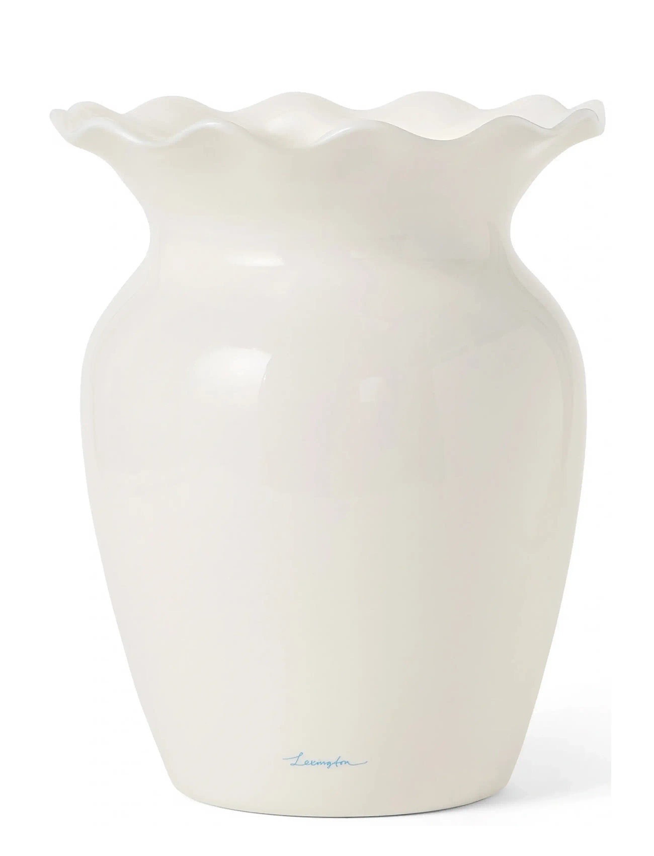 Lexington Home Stoneware Wavy Vase, One Size, White, Vases > Other Vases, Unisex