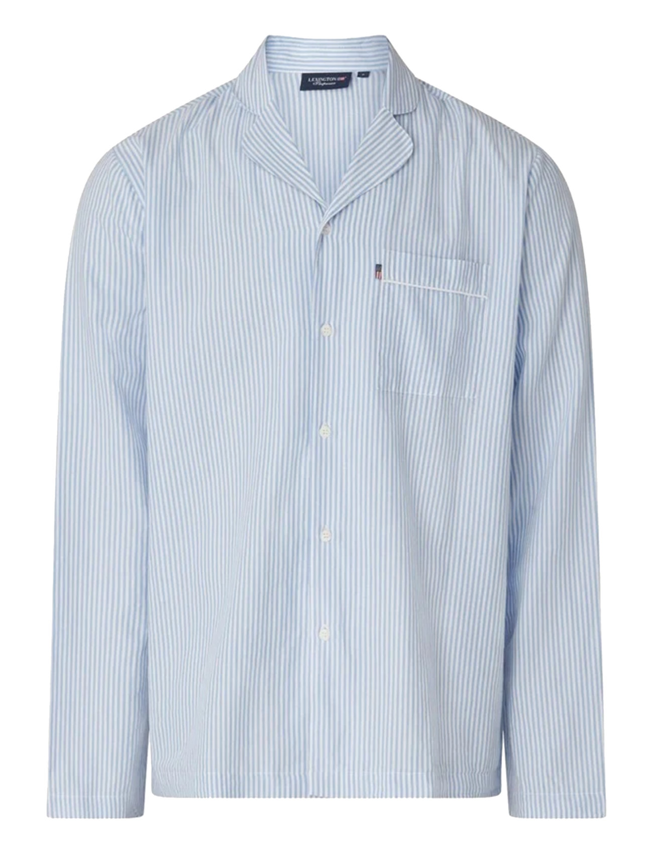 Icons Eddie Organic Cotton Light Oxford Pajama Pyjamas Blue Lexington Home