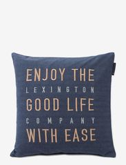 Good Life Herringbone Cotton Flannel Pillow Cover - STEEL BLUE