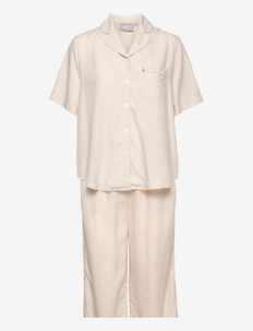 Arianna Lyocell/Viscose Jacquard Dot Pajama Set - pyjamas - light sand