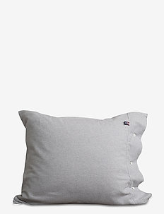 Striped Flannel Pillowcase - LT GRAY/WHITE STRIPE
