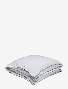 Striped Flannel Duvet - LT GRAY/WHITE STRIPE