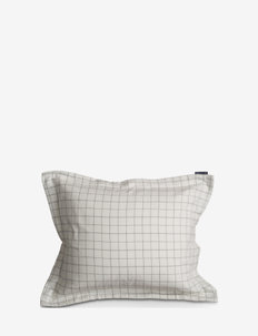 Cashmere Flannel Pillowcase - WHITE/LT GRAY CHECK