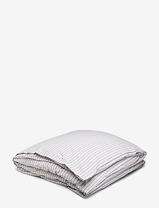 Multi Striped Poplin Duvet - GRAY/WHITE/RED MULTI STRIPES