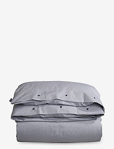 Tattersall Tencel Duvet - WHITE/BLUE CHECK