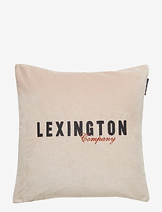 Logo Velvet Sham - BEIGE
