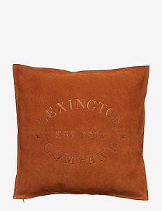 Lexington Suede Logo Sham - RUST