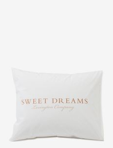 Printed Organic Cotton Poplin Pillowcase - kussenslopen - white