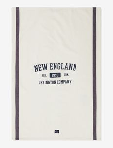 New England Cotton Twill Kitchen Towel - tea towels - off white/blue