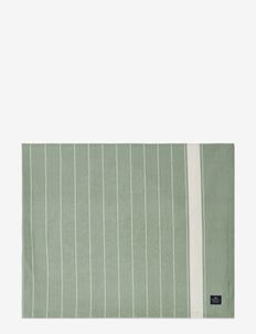 Striped Organic Cotton Tablecloth - duker & løpere - green/white