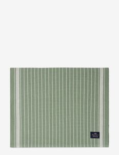 Striped Organic Cotton Rips Runner - obrusy i bieżniki - green/white