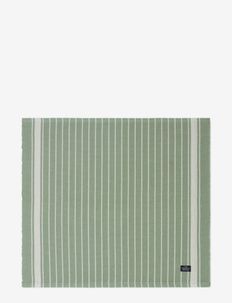 Striped Organic Cotton Rips Placemat - placemats - green/white