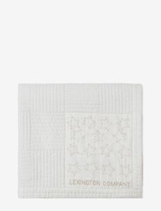 Quilted Embroidered Cotton Twill Bedspread - narzutka - white