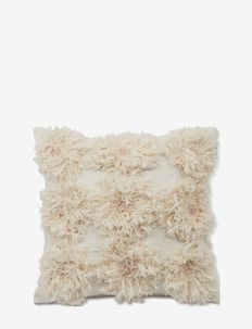 Rug Flower Recycled Cotton Canvas Pillow Cover - kopfkissenbezüge - white