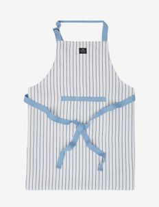 White/Blue Striped Linen/Cotton Apron - aprons - white/blue