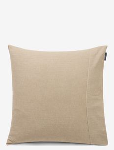 Herringbone Cotton/Cashmere Flannel Pillowcase - pillow cases - beige/off white