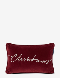 Christmas Cotton Velvet Pillow - dekoratīvie spilveni - red