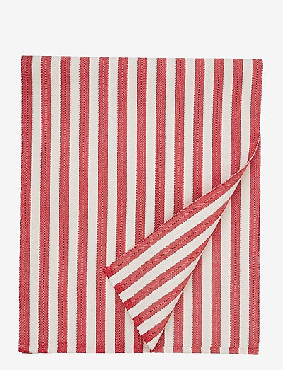 Striped Cotton Runner - tablecloths & runners - red/white