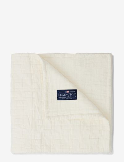 Basket Structured Cotton Bedspread - Överkast - white