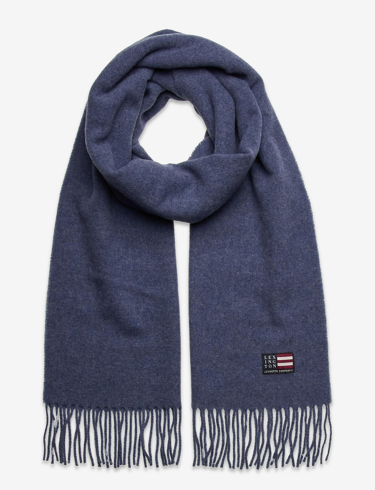 Lexington Clothing - Massachussets Recycled Wool Blend Scarf - winter scarves - blue melange - 0