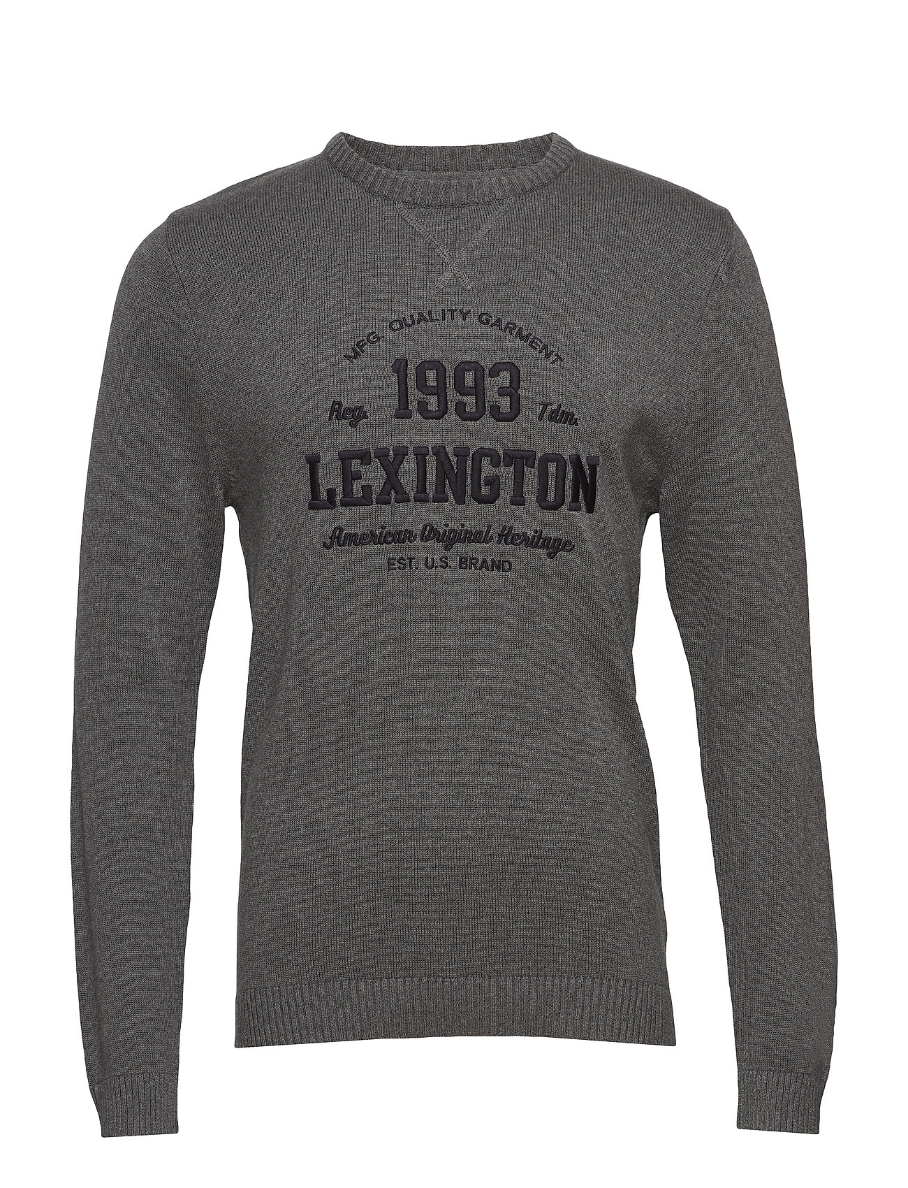 Nelson Knitted Sweatshirt Gebreide Trui Met Ronde Kraag Grijs Lexington Clothing lexington clothing kopen in de aanbieding Nelson Knitted Sweatshirt Gebreide Trui Met Ronde Kraag Grijs Lexington Clothing lexington clothing kopen in de aanbieding