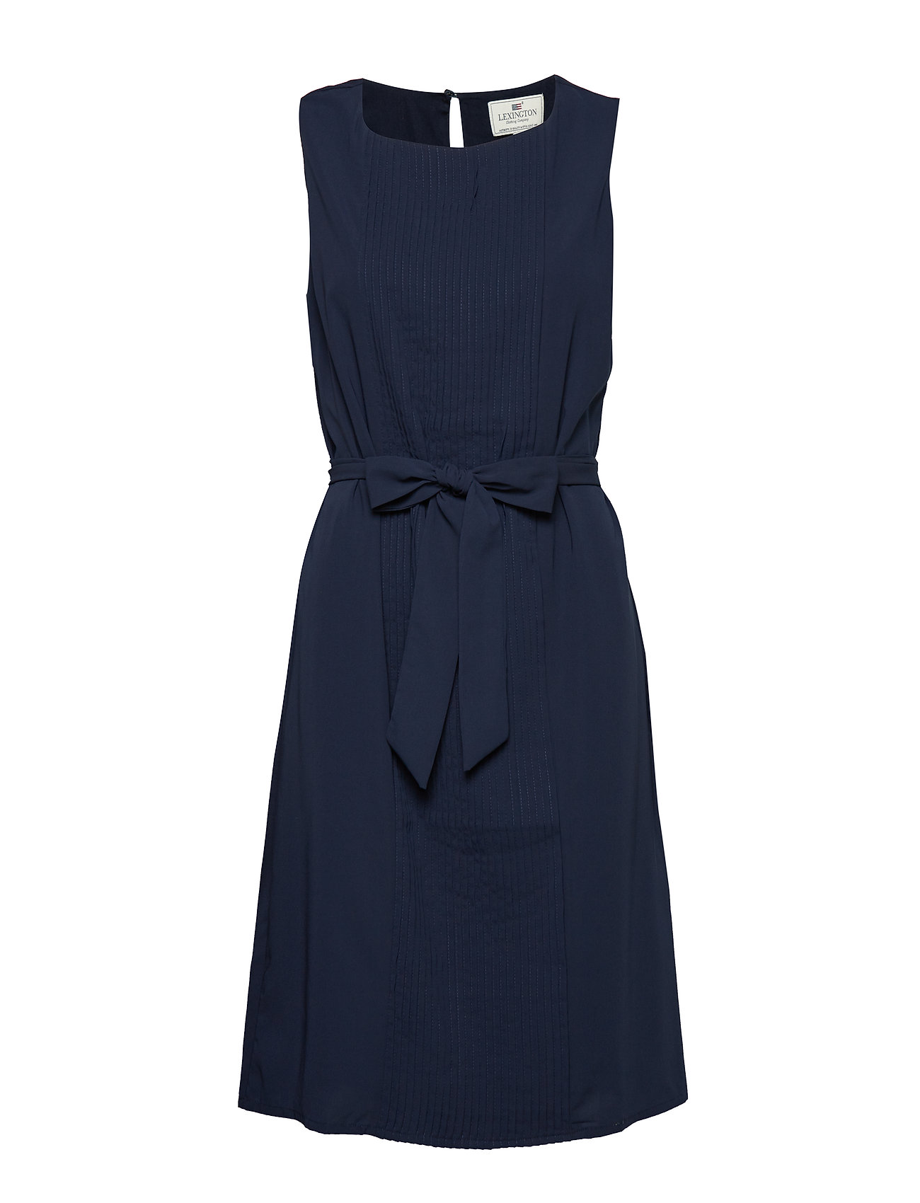 Katie Plisse Dress Jurk Knielengte Blauw Lexington Clothing lexington clothing kopen in de aanbieding