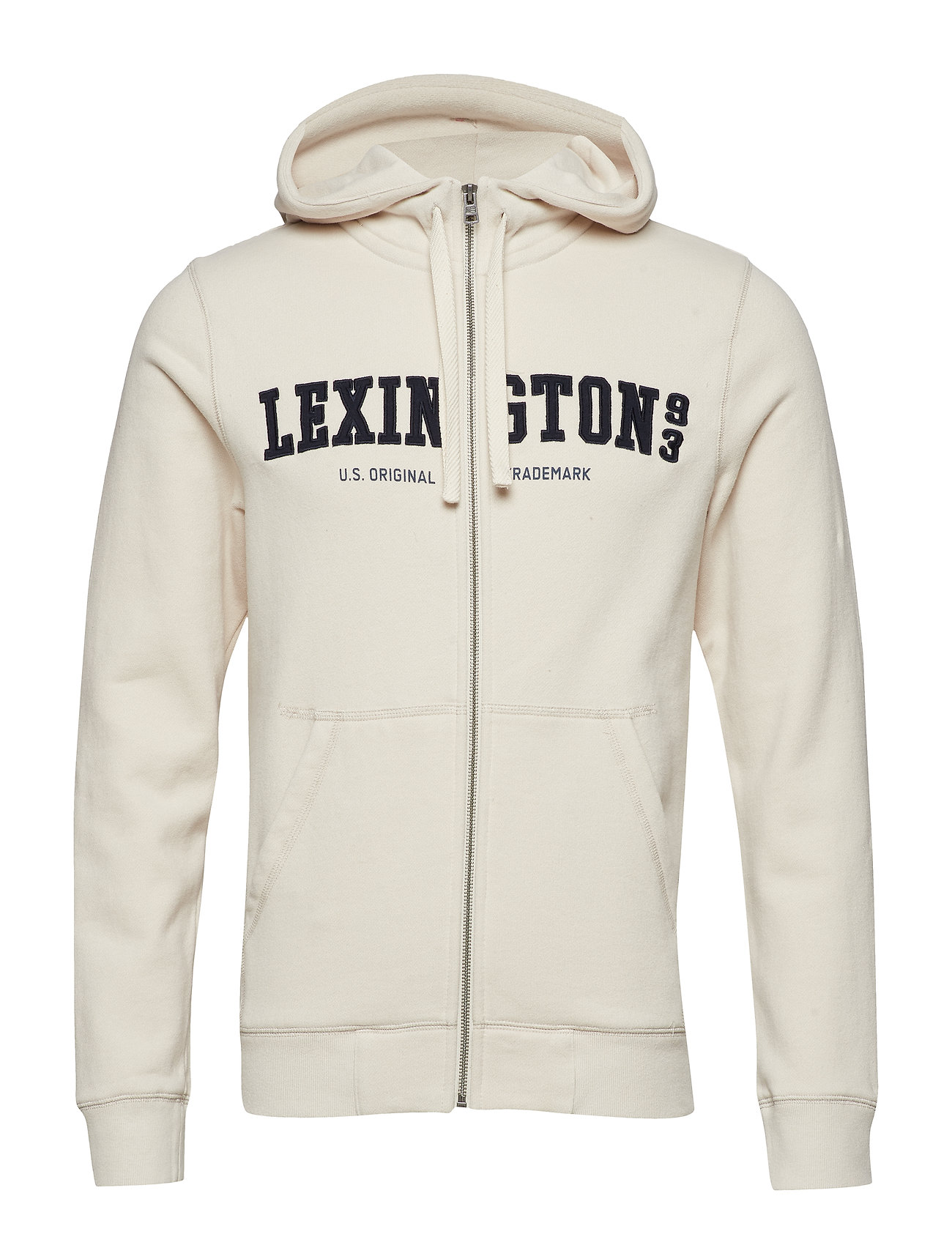 Michael Hood Hoodie Met Rits Creme Lexington Clothing lexington clothing kopen in de aanbieding