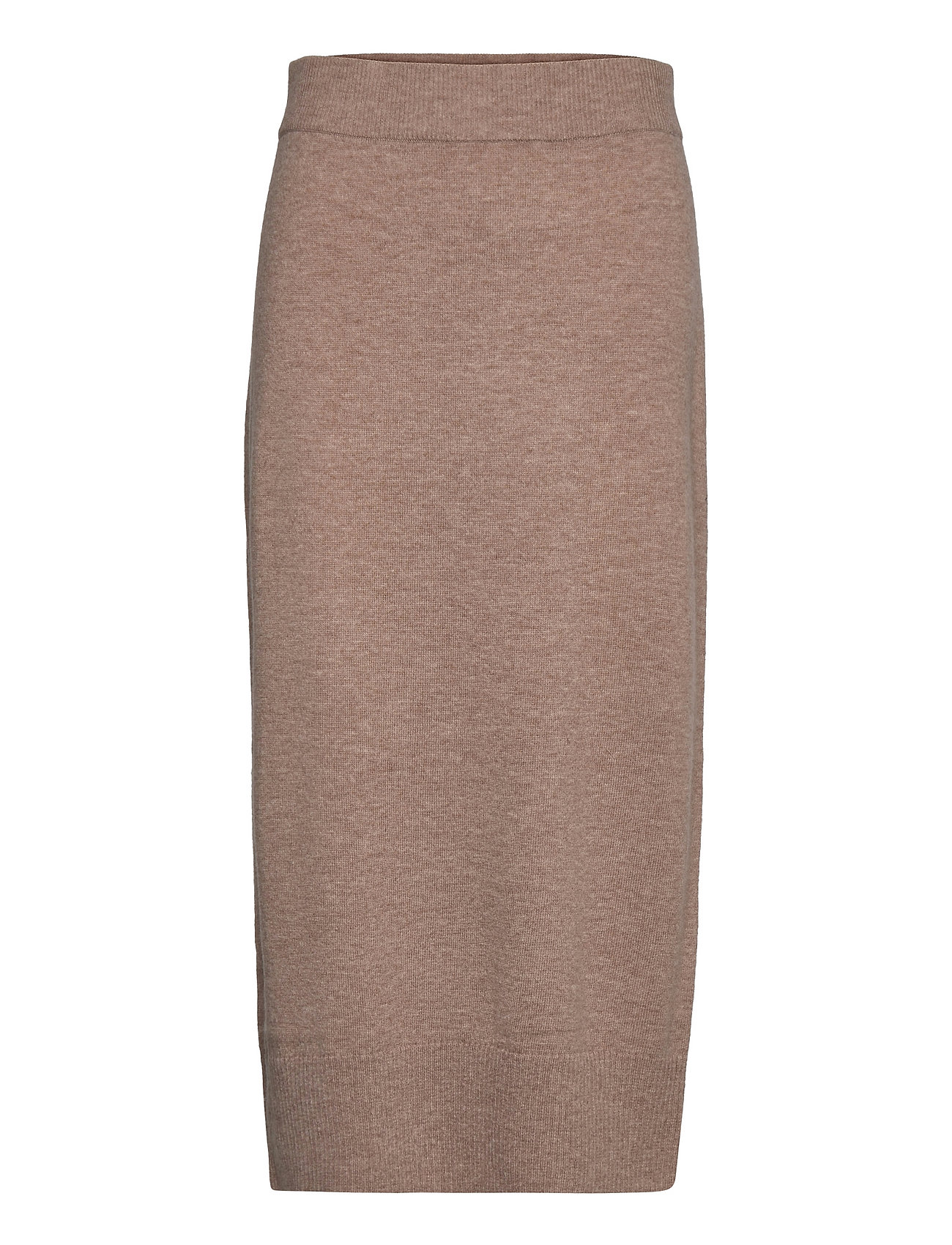 Agnes Cashmere Blend Knitted Skirt Polvipituinen Hame Beige Lexington Clothing
