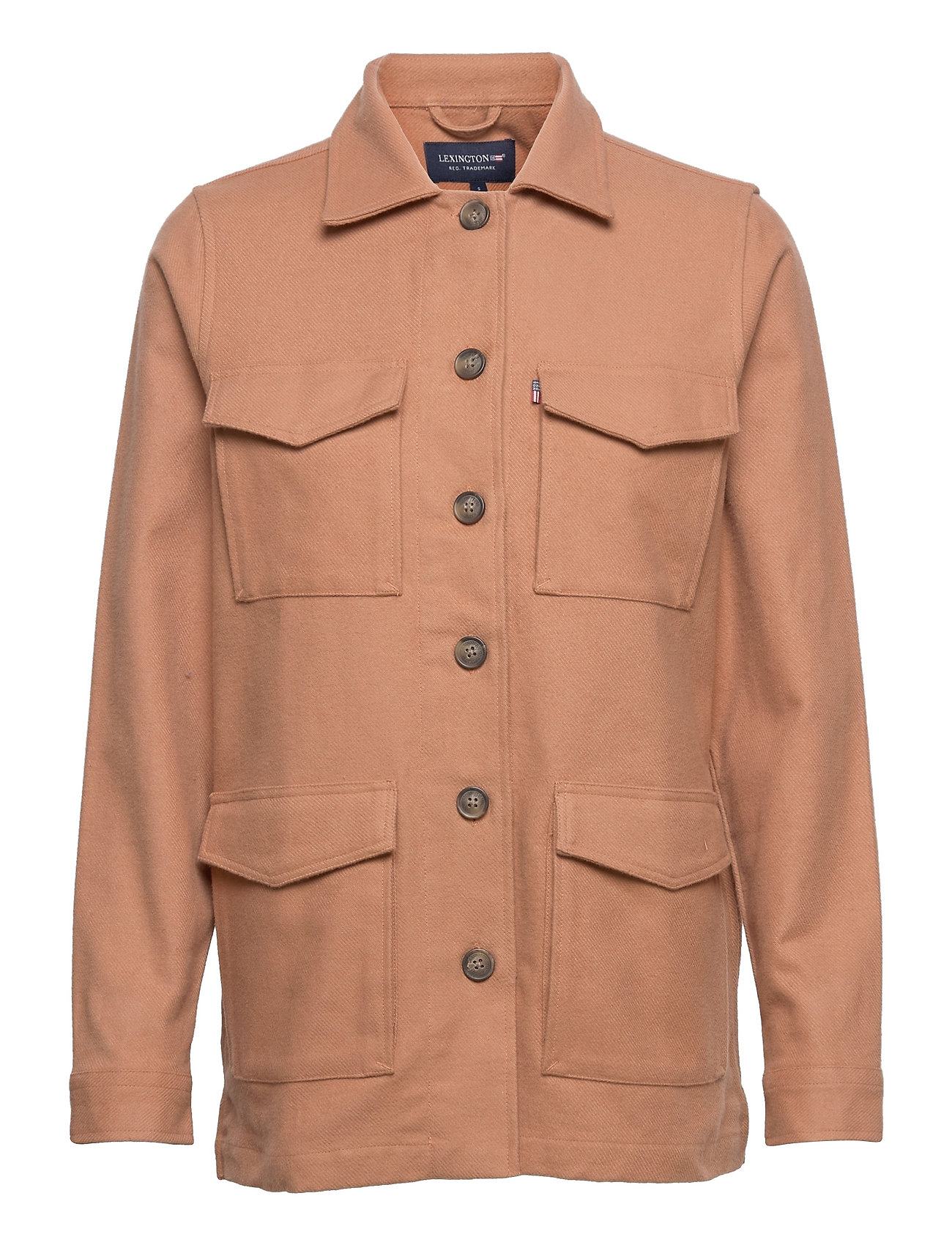 Raven Organic Cotton Flannel Overshirt Brown Lexington Clothing