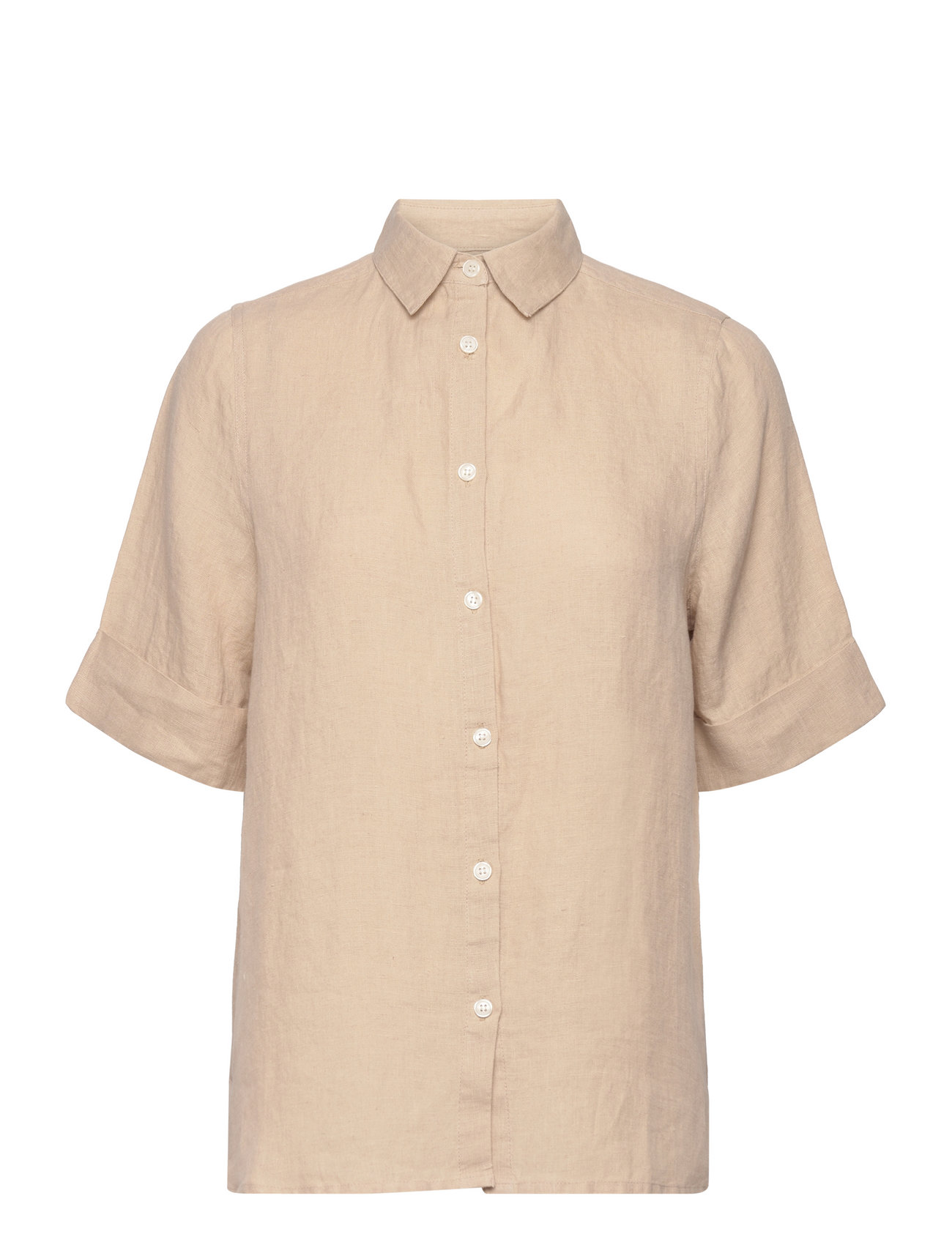LEXINGTON CLOTHING Reign Linen Kurz Sleeve Shirt Beige - M - Damen