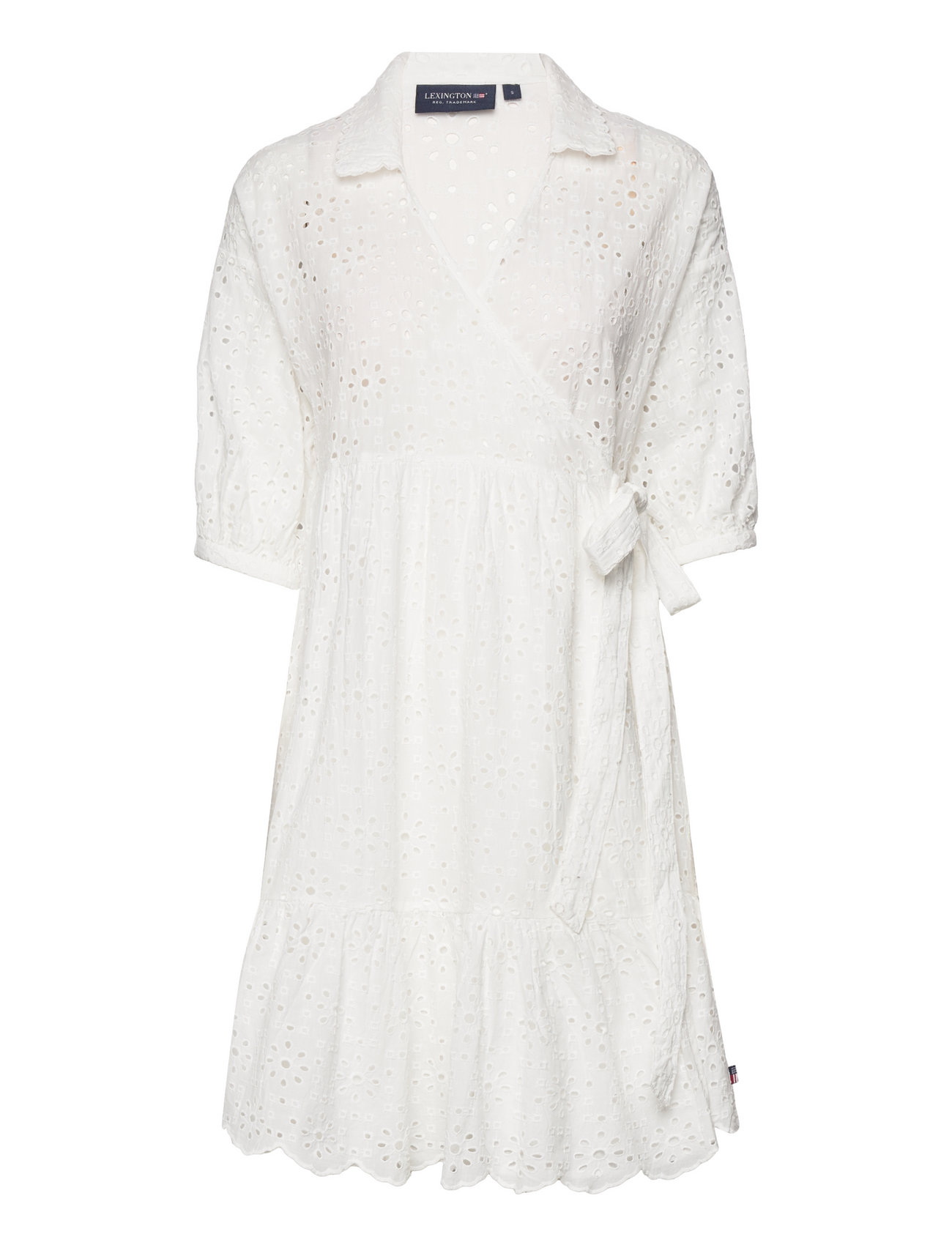 broderie anglaise wrap dress