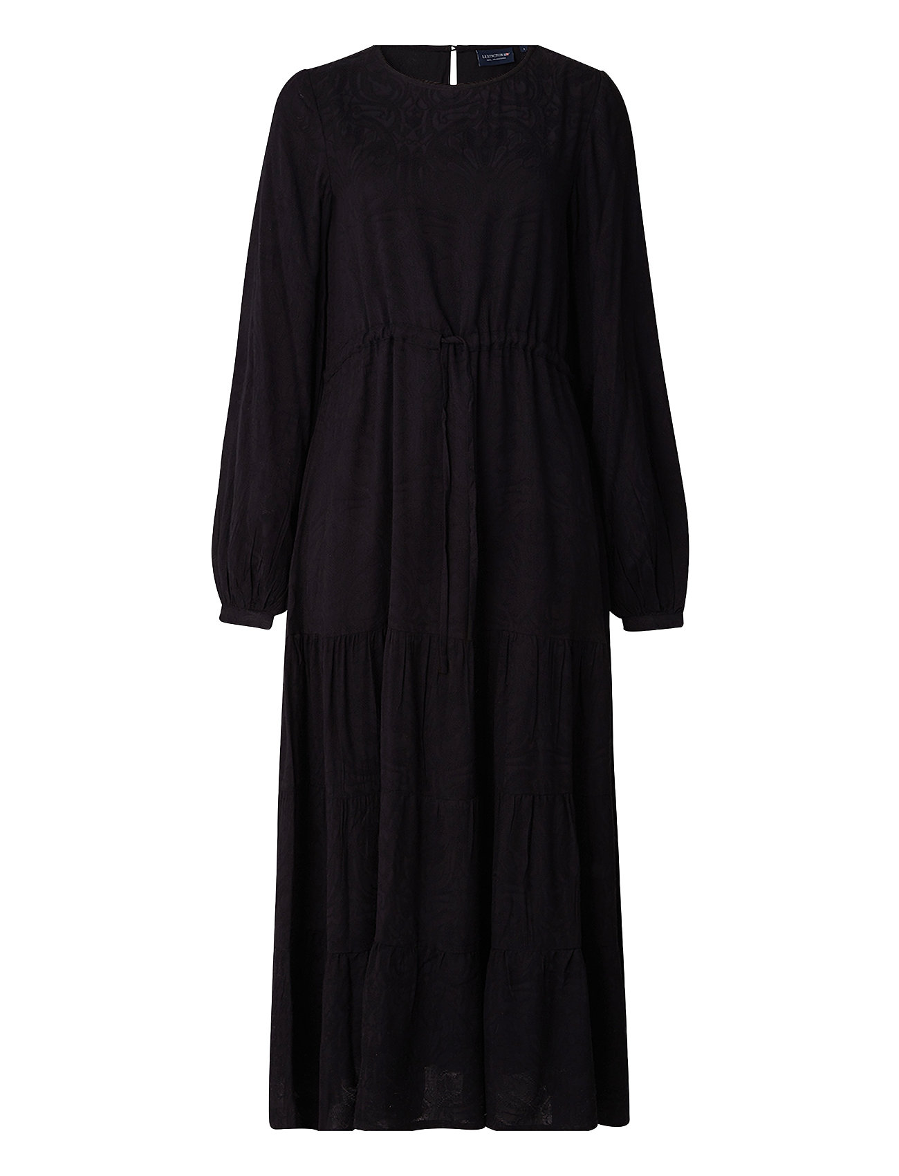 Therese Jacquard Dress Maxiklänning Festklänning Black Lexington Clothing