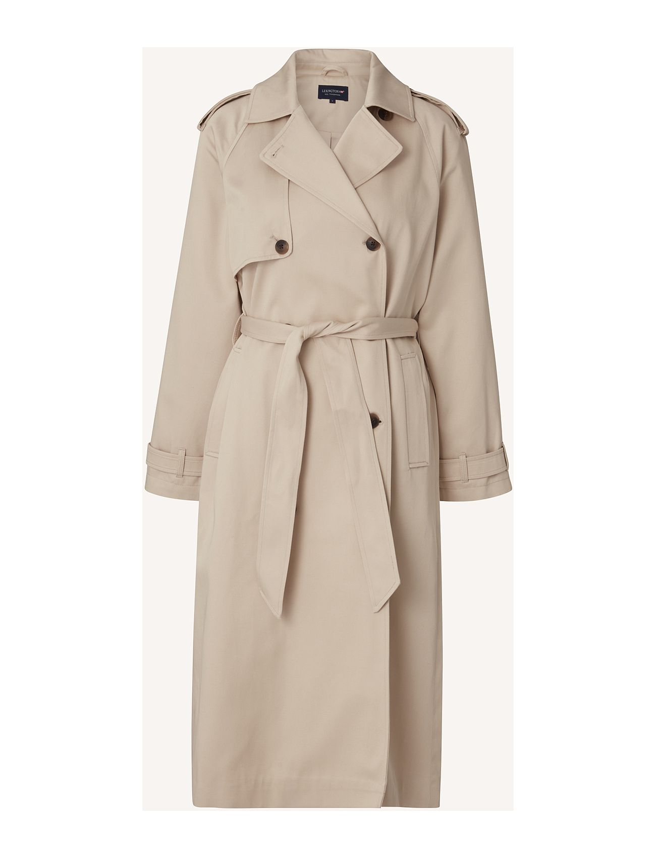 Angelina Lyocell Blend Trench Coat Trench Coat Rock Beige Lexington Clothing