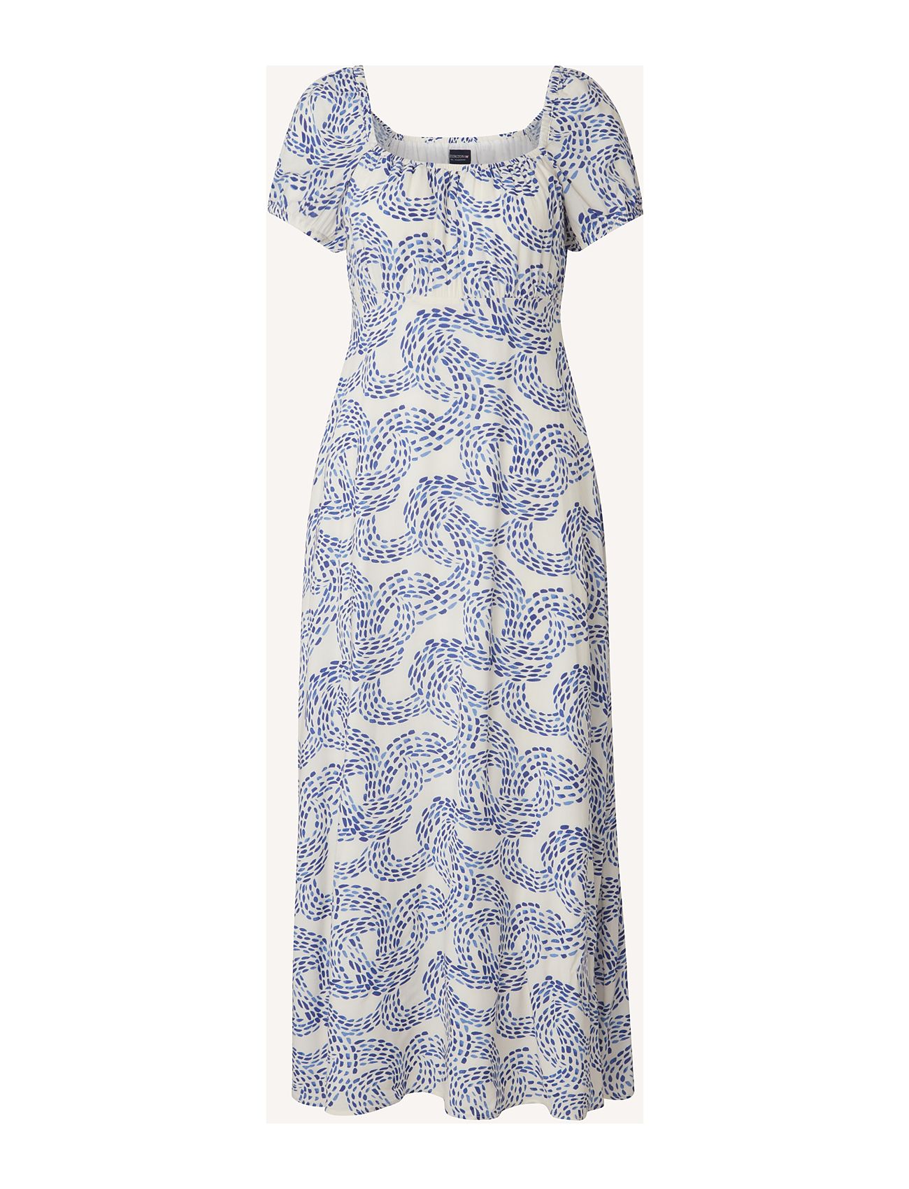 Abigail Dot Print Dress Maxiklänning Festklänning Blue Lexington Clothing