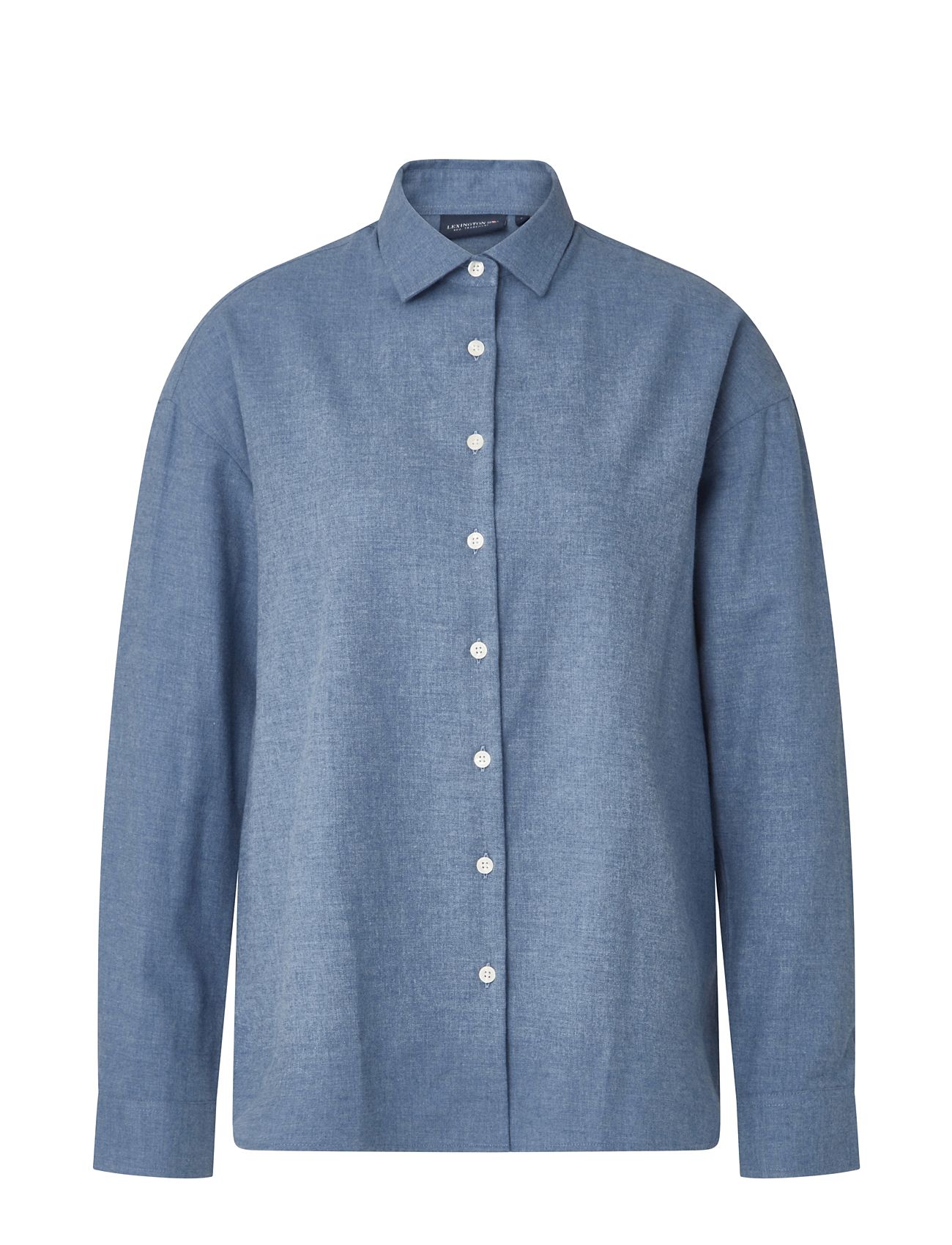 Edith Cotton Flannel Shirt Blue Lexington Clothing