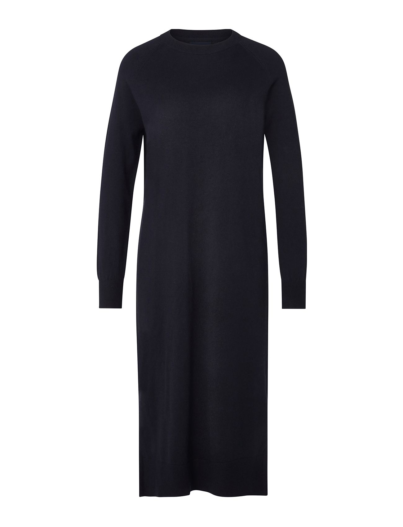 Ivana Cotton/Cashmere Blend Knitted Dress Navy Lexington Clothing